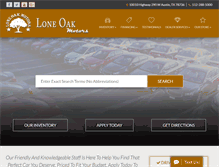 Tablet Screenshot of loneoakmotors.com